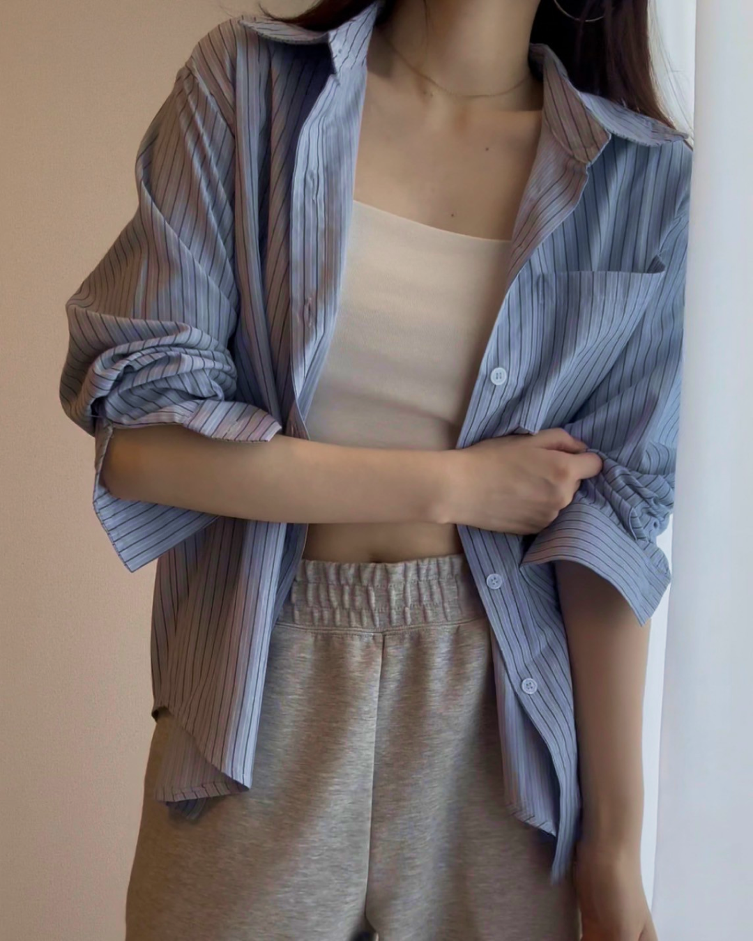 ブルーストライプシャツ BM0006