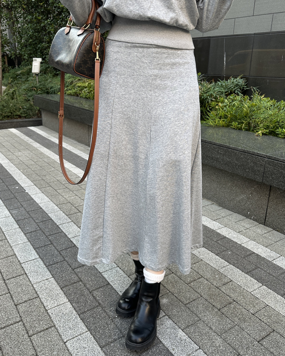 Aラインロングスウェットスカート BM0072