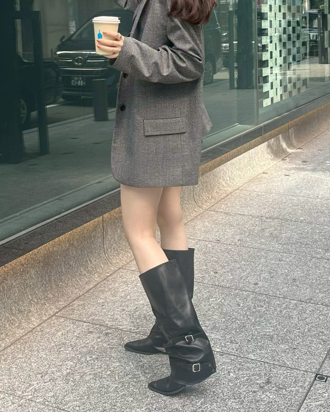 サイドベルトポインテッドトゥブーツ BM0096