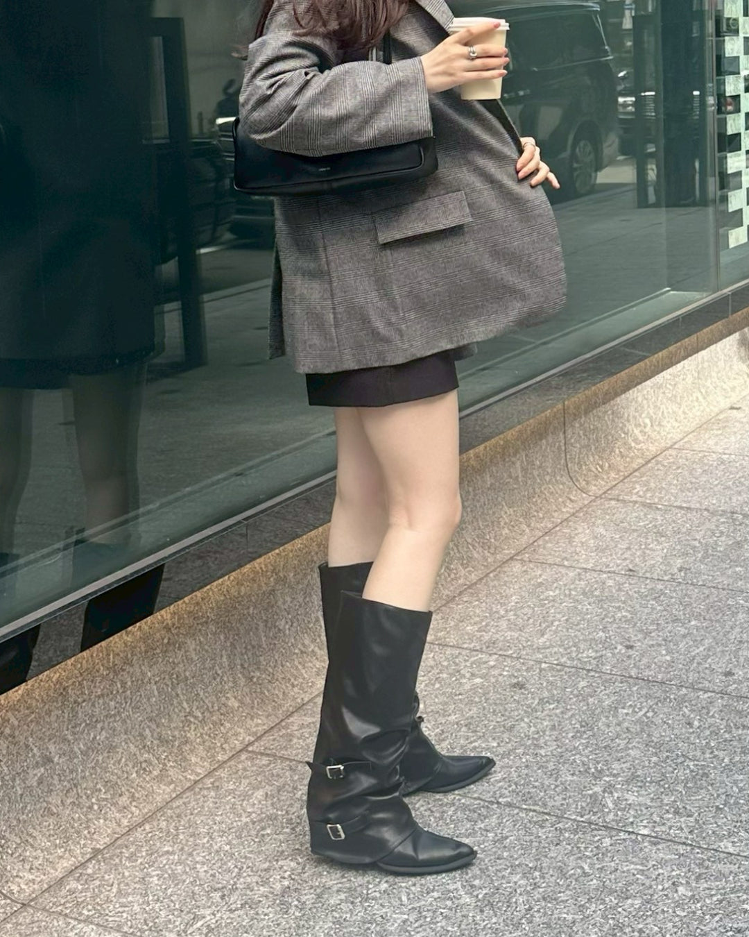 サイドベルトポインテッドトゥブーツ BM0096