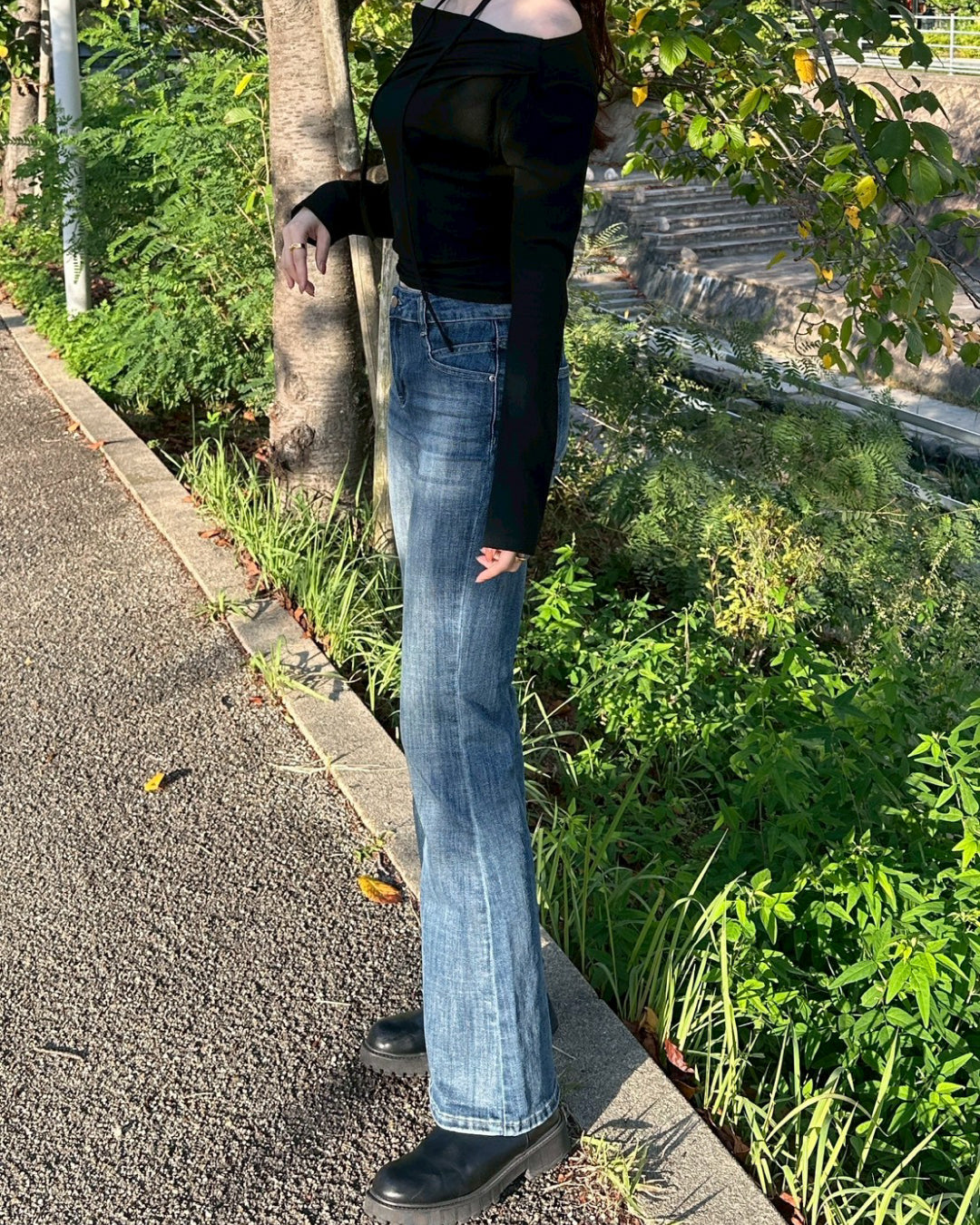 ブーツカットデニムパンツ BM0115