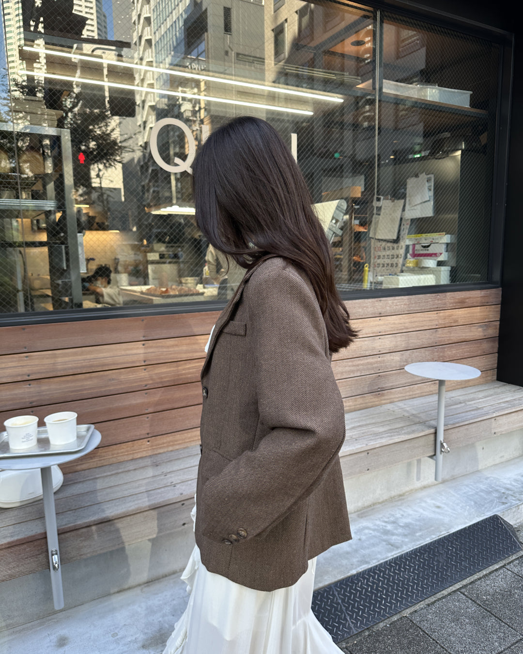 ヘリンボーンブラウンジャケット BM0119