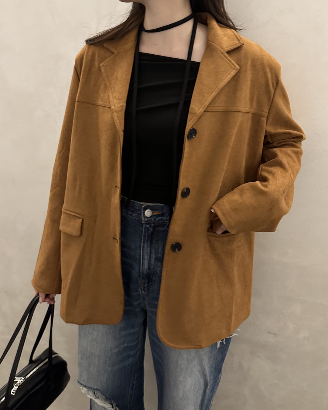 スエードシングルミドルジャケット BM0120