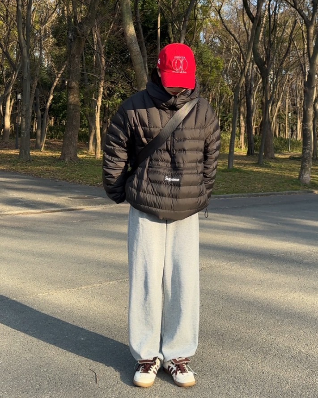 Long straight grey sweatpants C0027