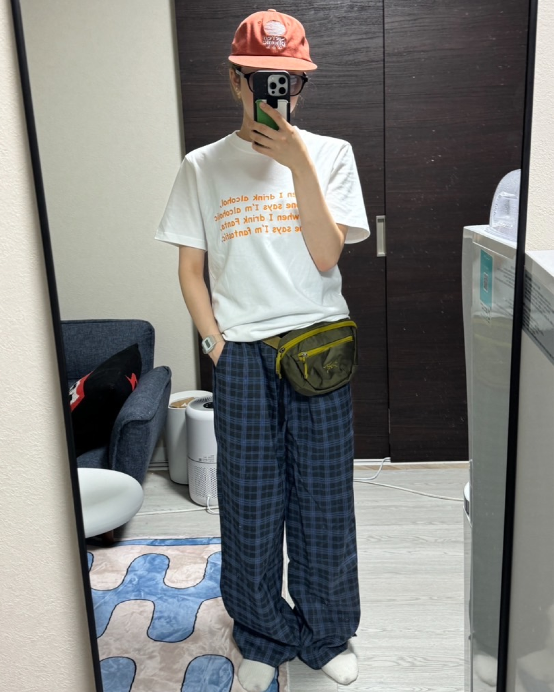 チェックウエストゴムパンツ C0032