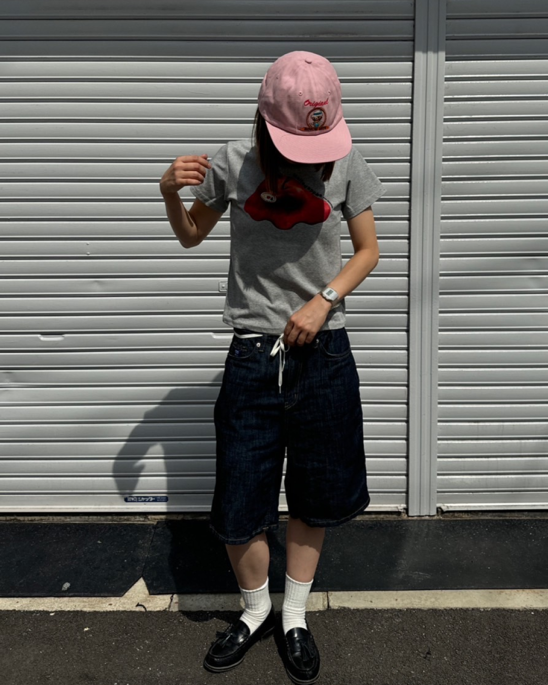 アップルプリントTシャツ C0066