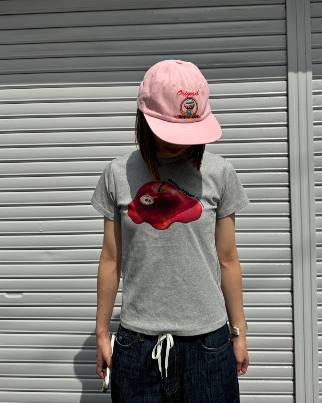 アップルプリントTシャツ C0066