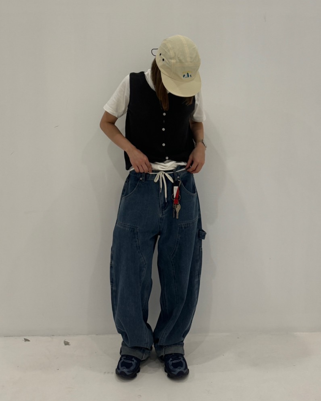 レトロルーズデニムパンツ C0074