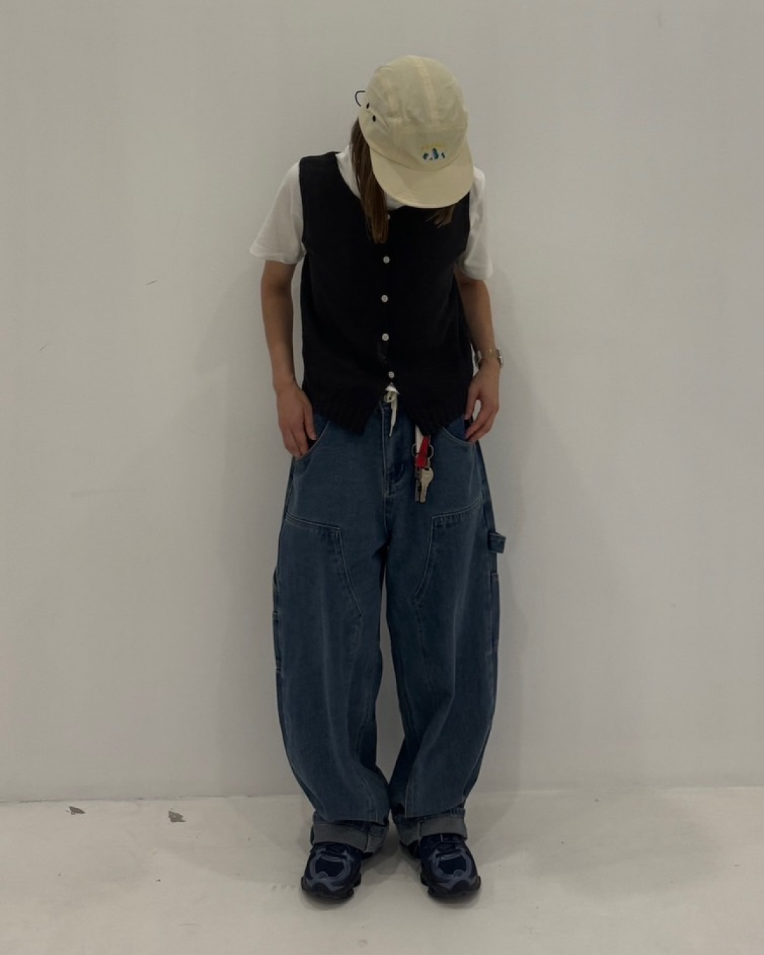 レトロルーズデニムパンツ C0074