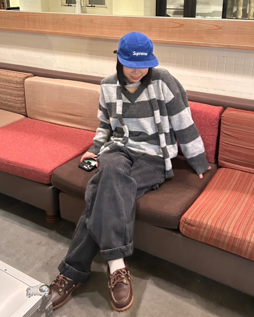 ストライプニット C0107