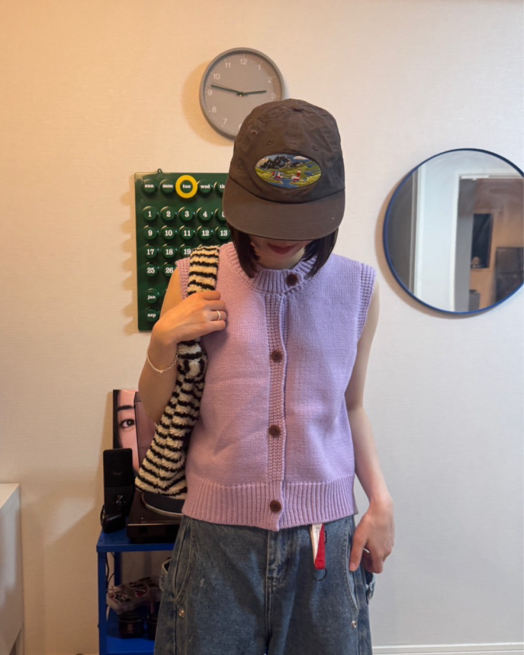クルーネックニットベスト C0128