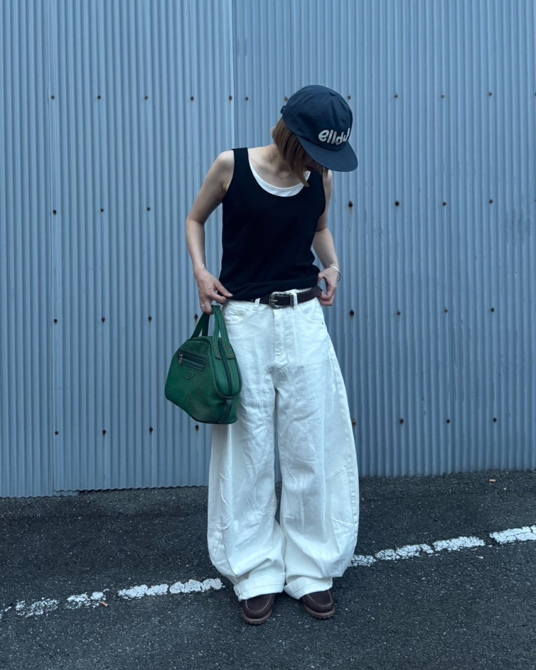 ホワイトデニムバギーパンツ
C1014