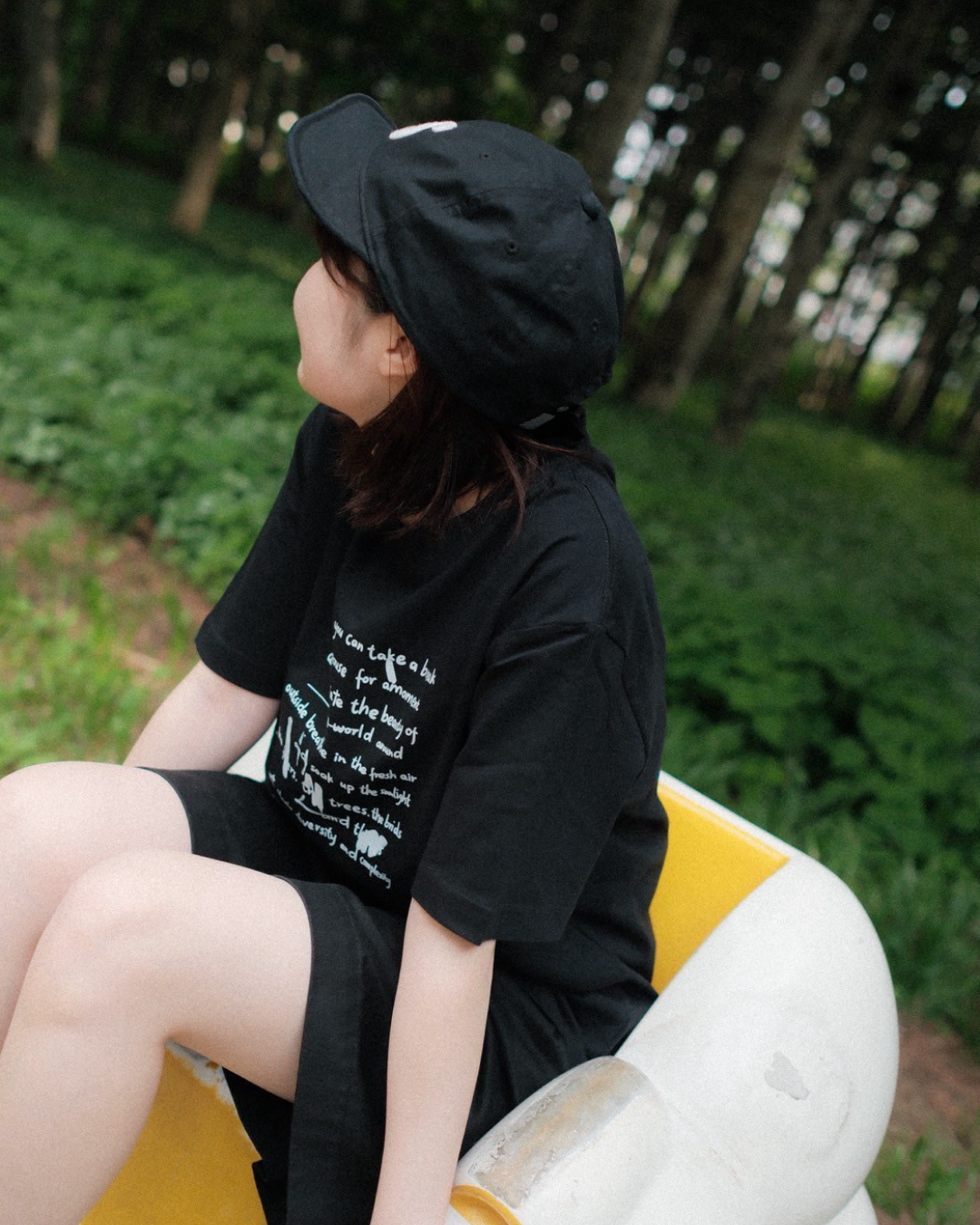 レタリングプリントTシャツ CH0090