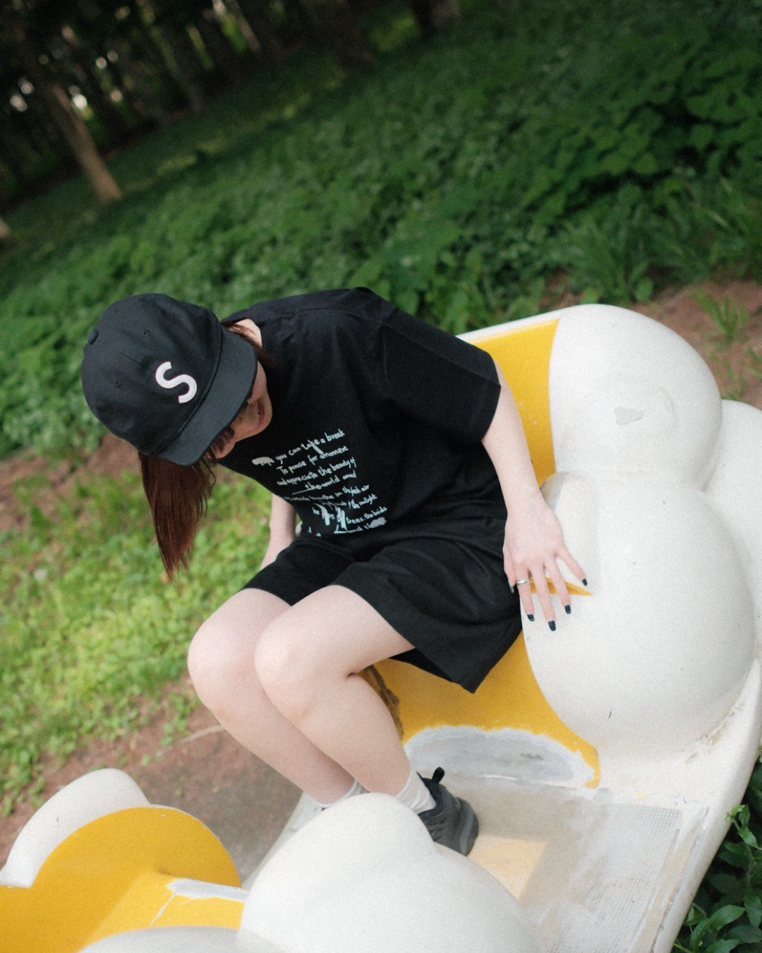 レタリングプリントTシャツ CH0090
