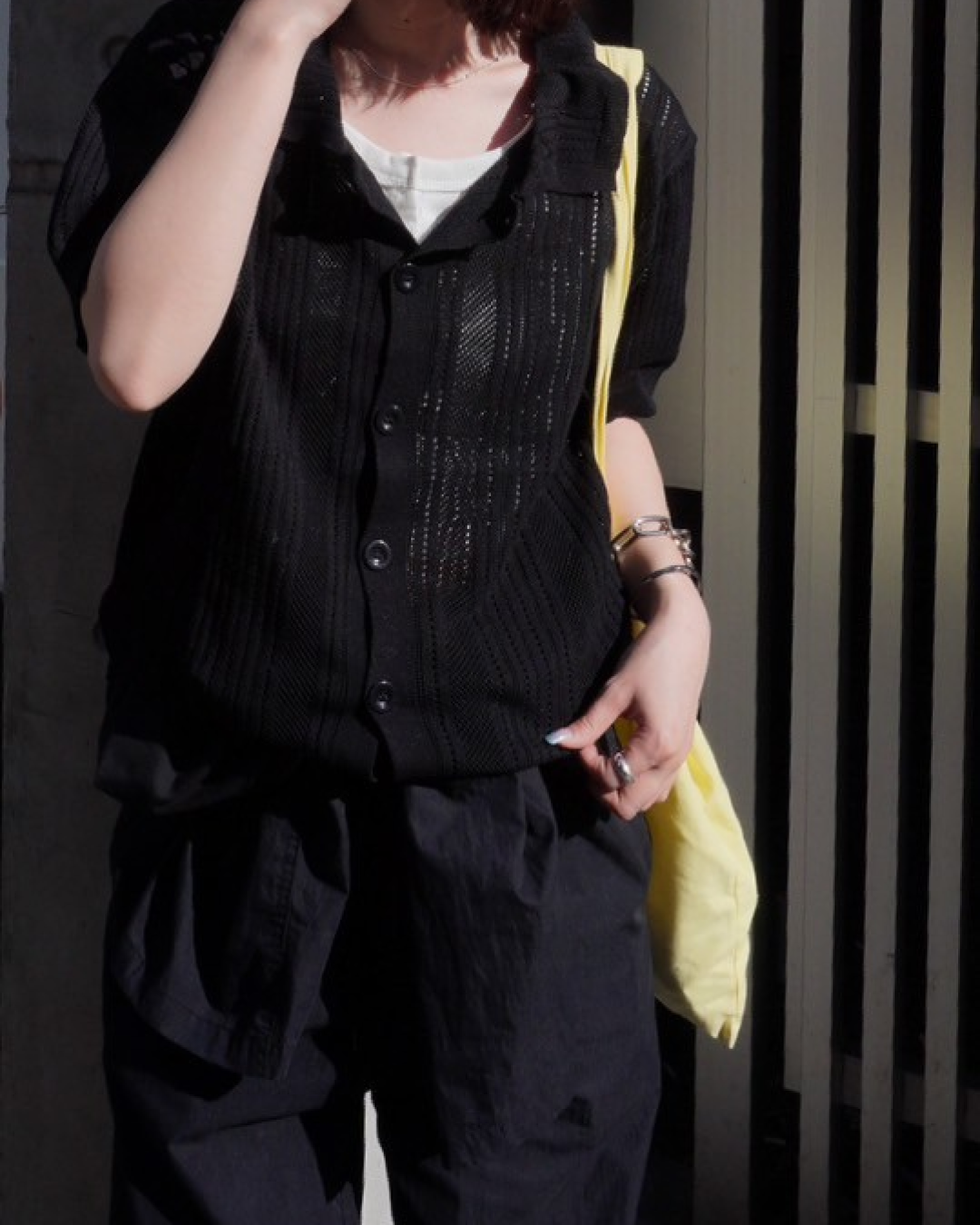 ブラックレースシャツ CH0092