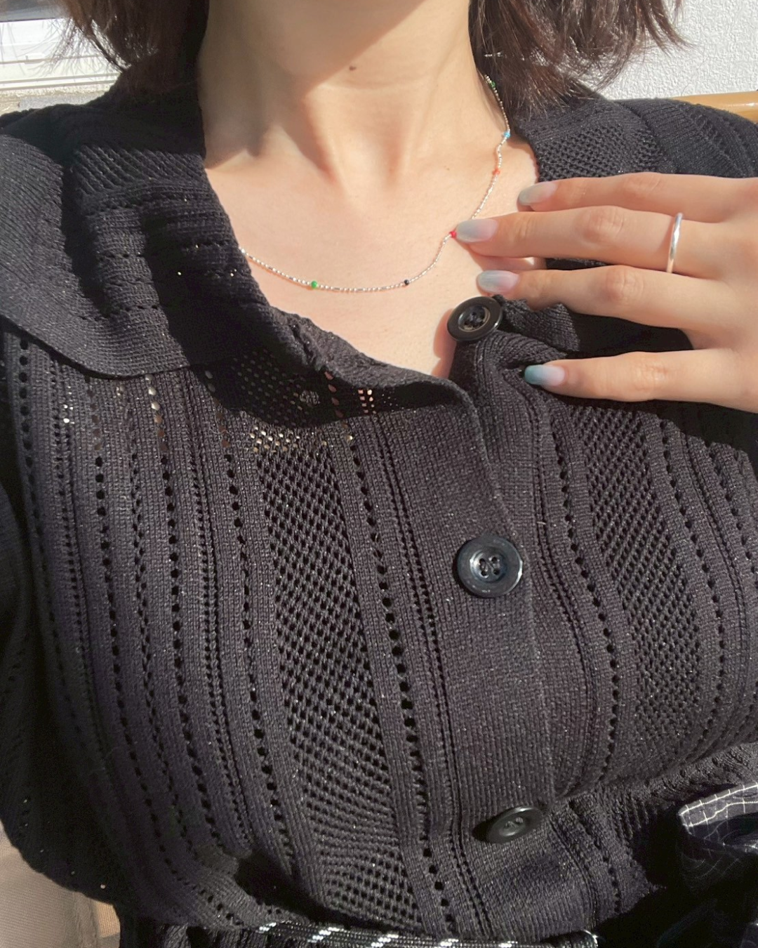 ブラックレースシャツ CH0092