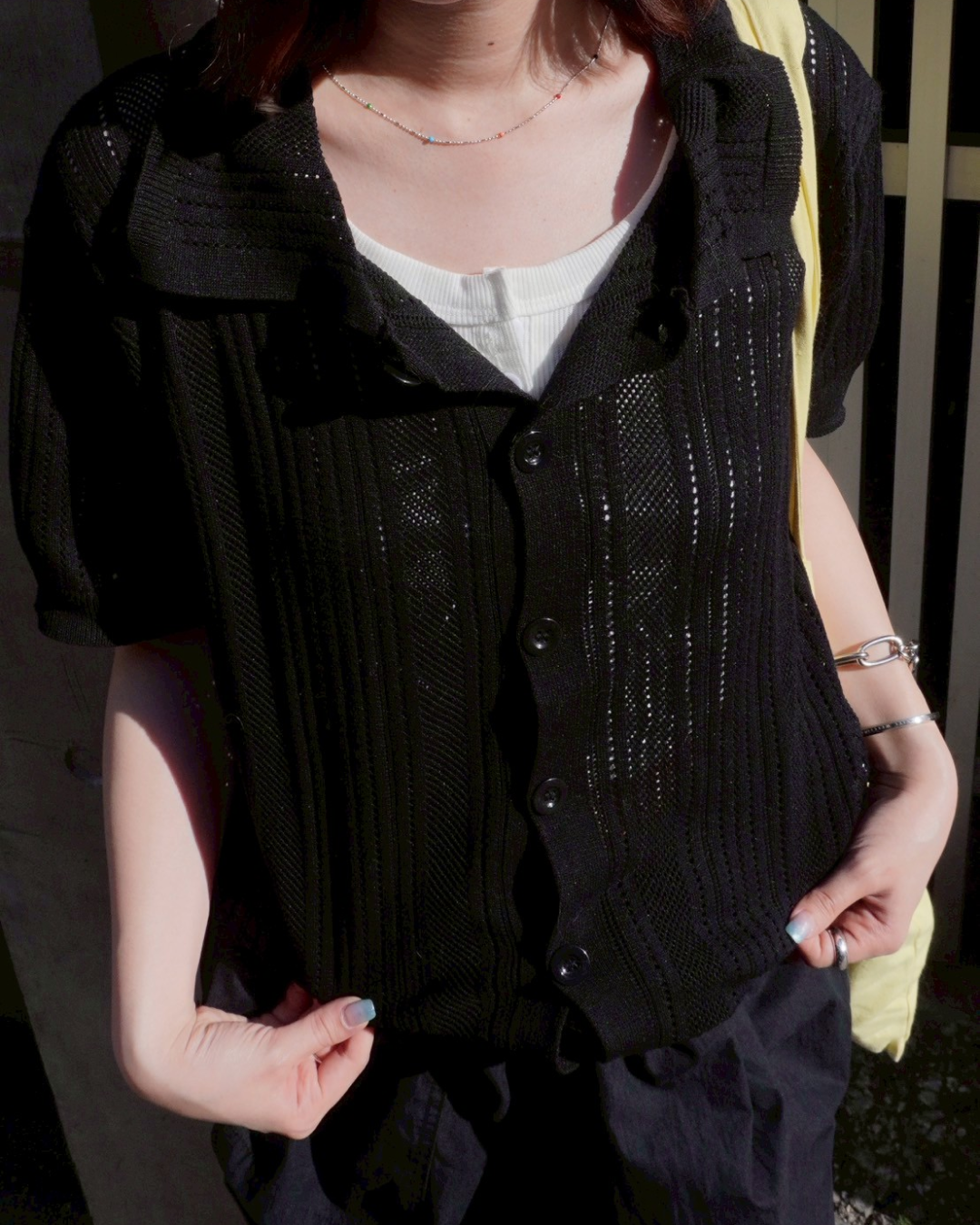 ブラックレースシャツ CH0092