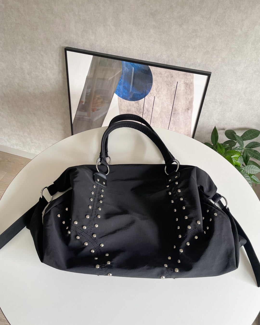 スタッズ付きナイロンバッグ CH0167