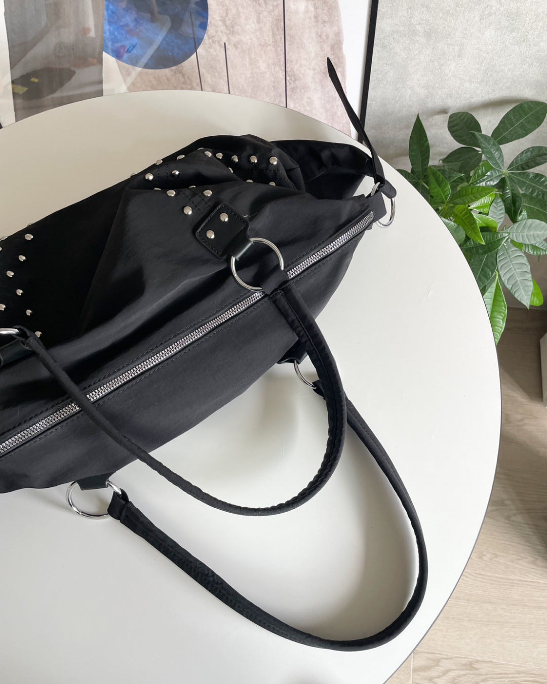 スタッズ付きナイロンバッグ CH0167