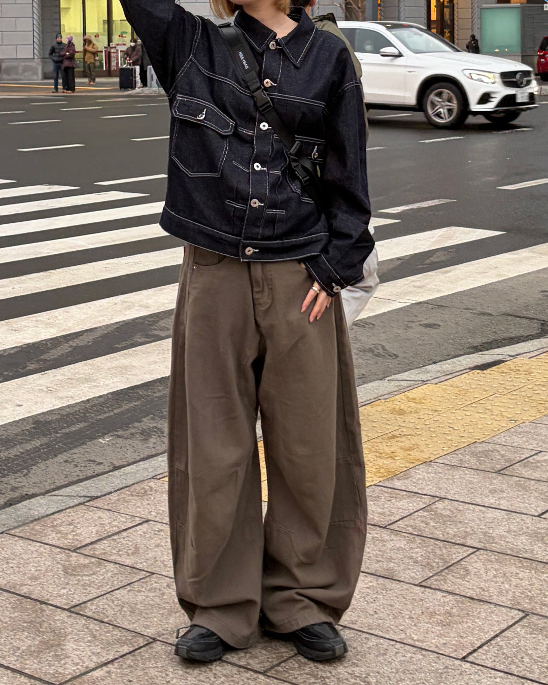 【即納】ステッチラインデニムジャケットCH5001