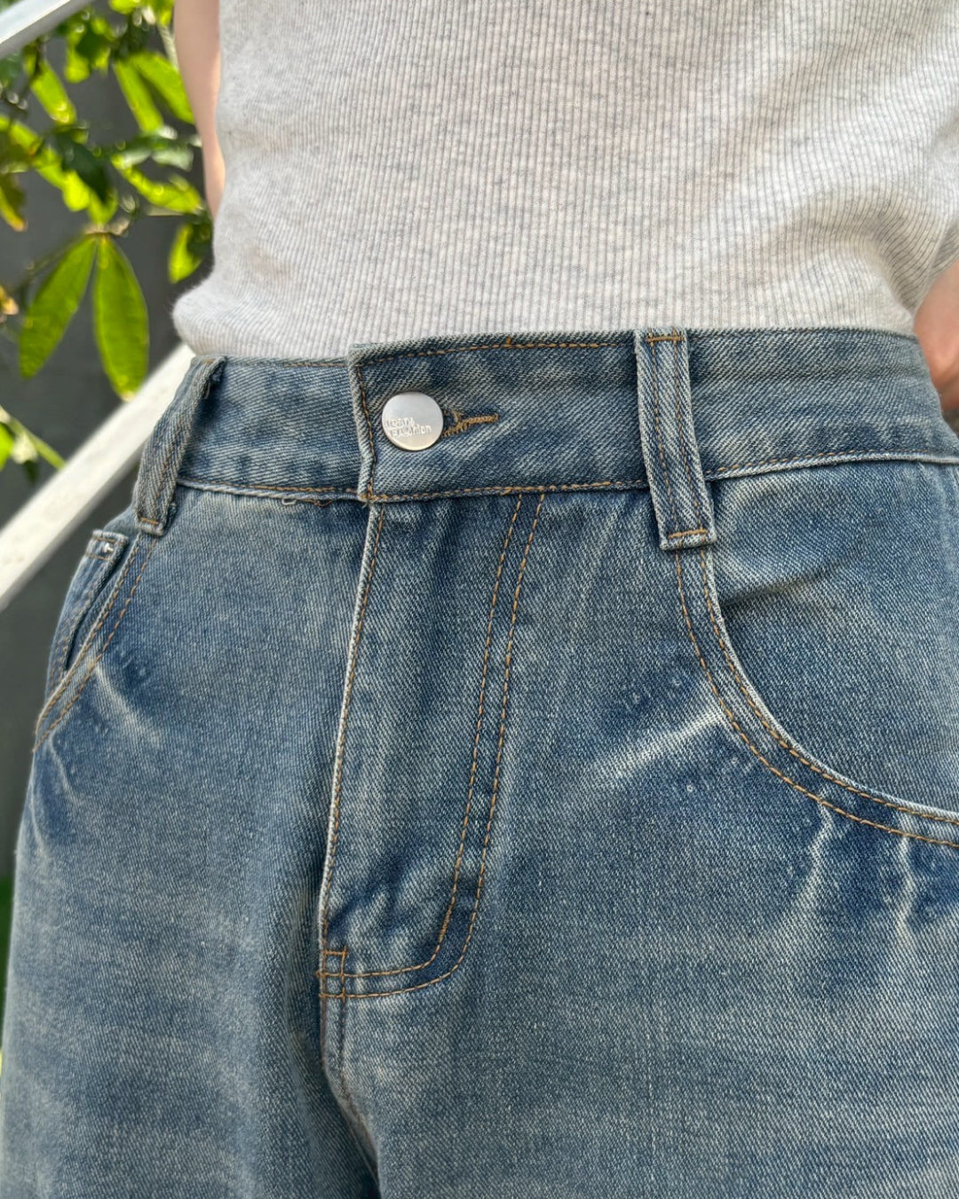 ラインバルーンデニムパンツ CM0010