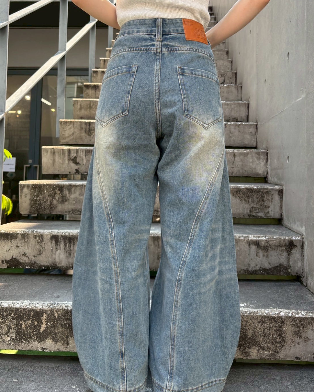 ラインバルーンデニムパンツ CM0010