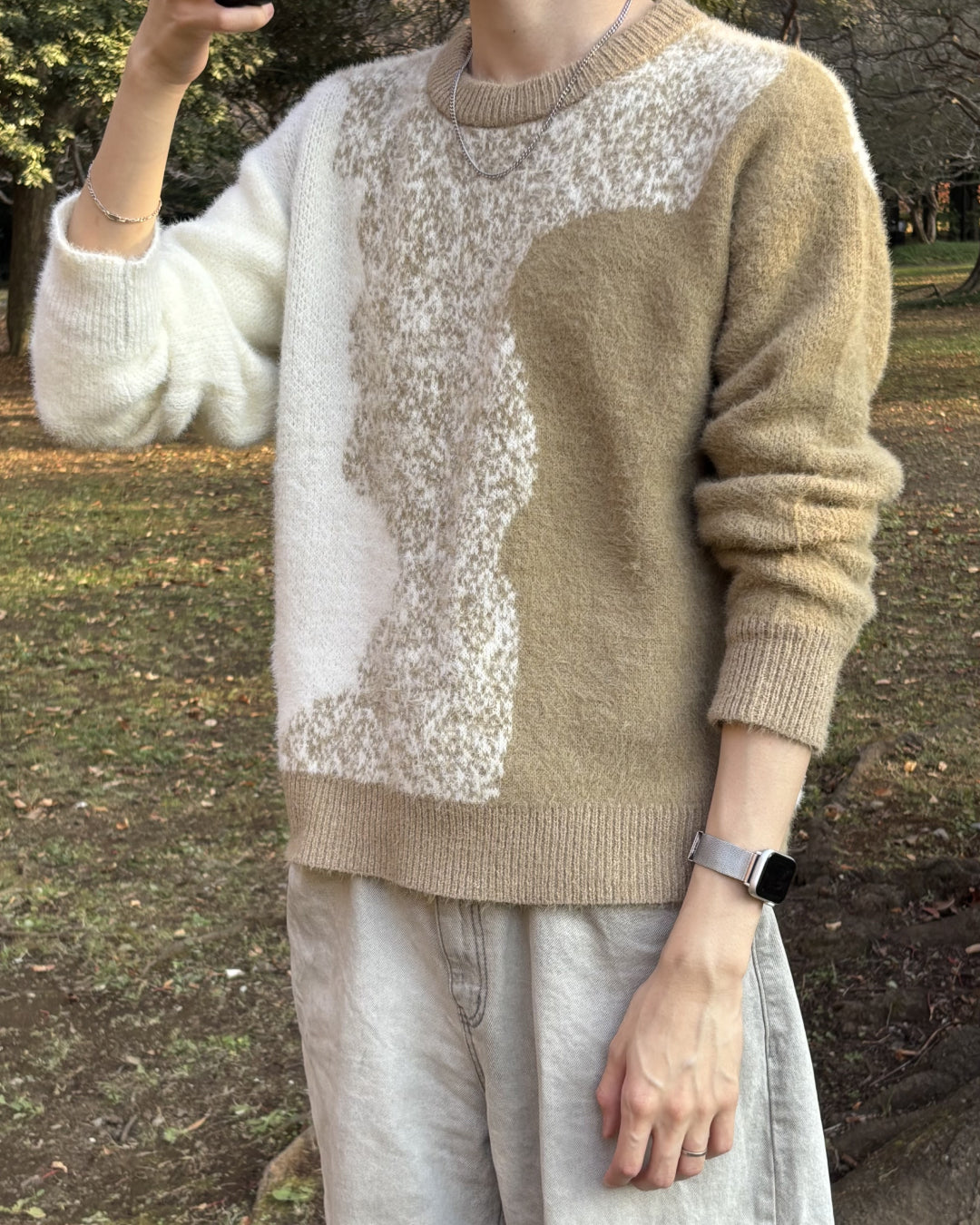 グラデーションラウンドセーター CM0099