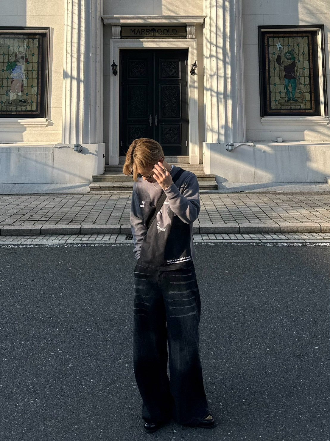 ウォッシュダメージデニムパンツ SK0033