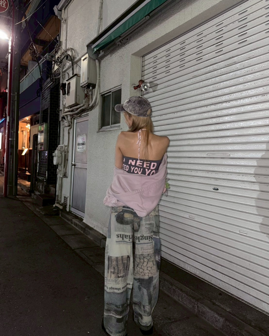 プリントデニムパンツ GM0022