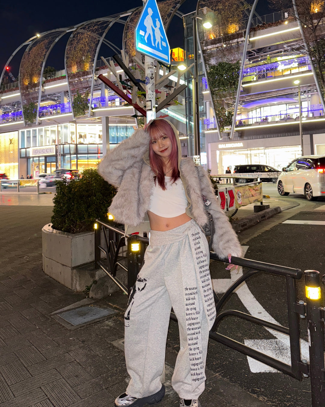 ウエストリボンデザインプリントスウェットパンツ
GM0143