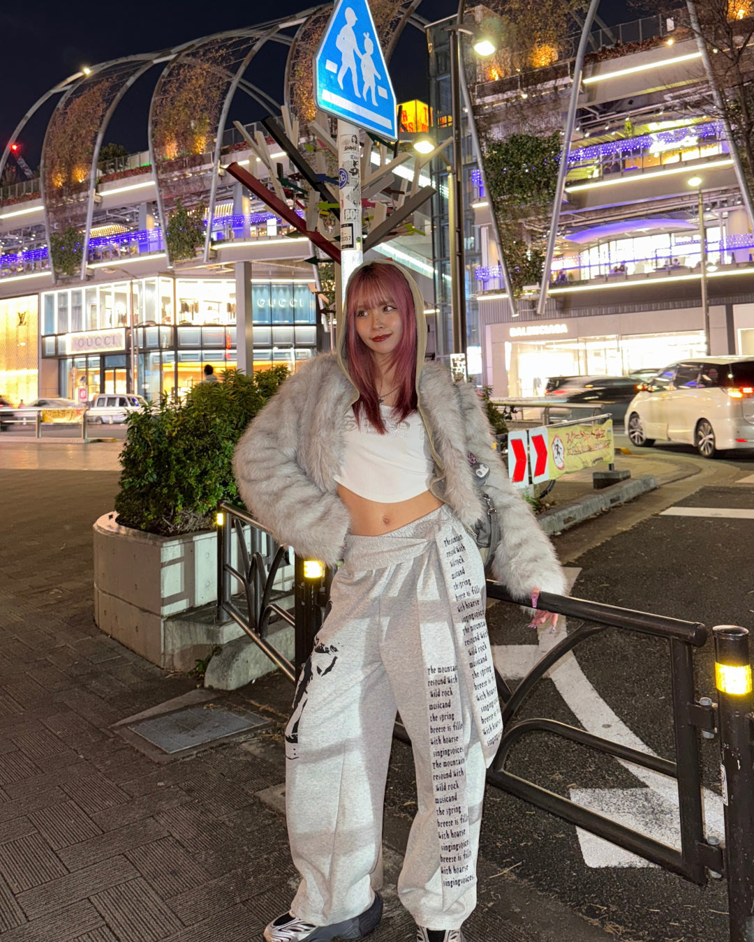 ウエストリボンデザインプリントスウェットパンツ
GM0143