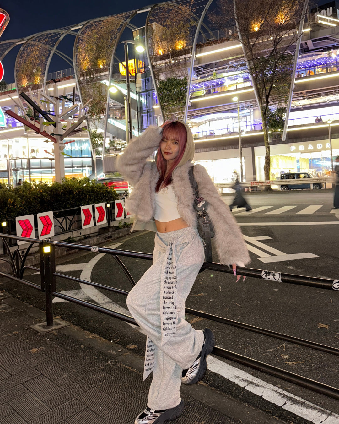 ウエストリボンデザインプリントスウェットパンツ
GM0143