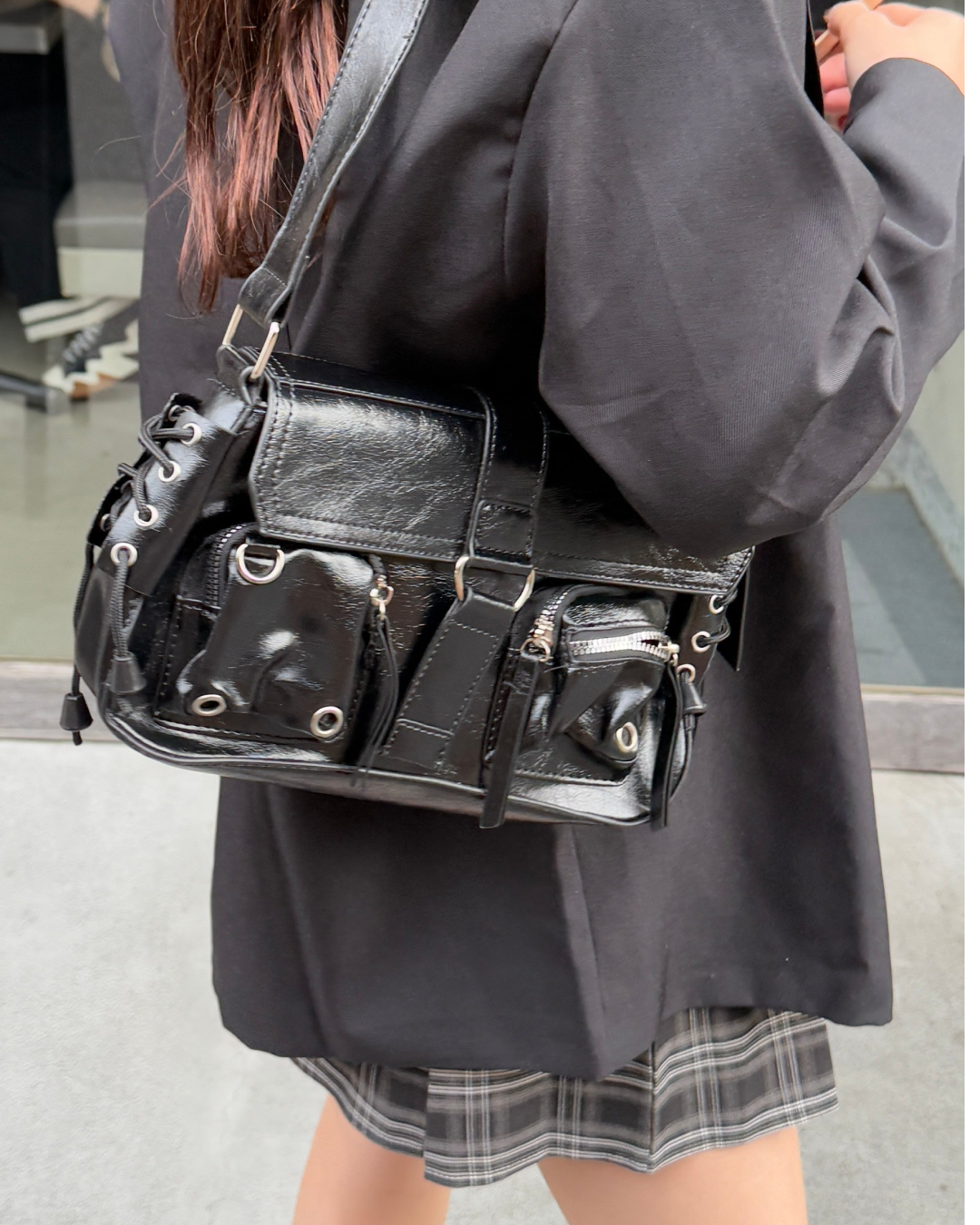 バックルショルダーバッグ HZ0054