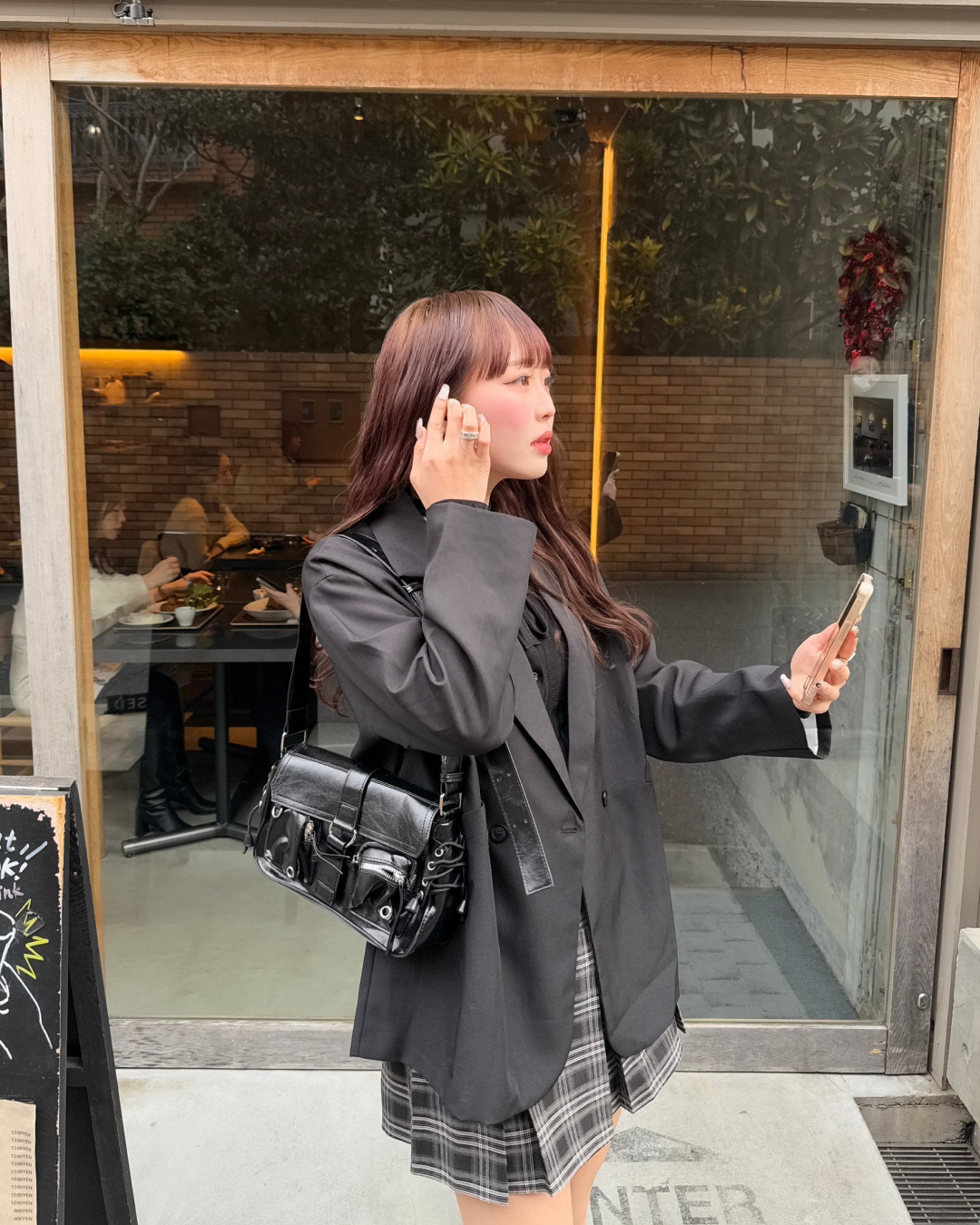 バックルショルダーバッグ HZ0054