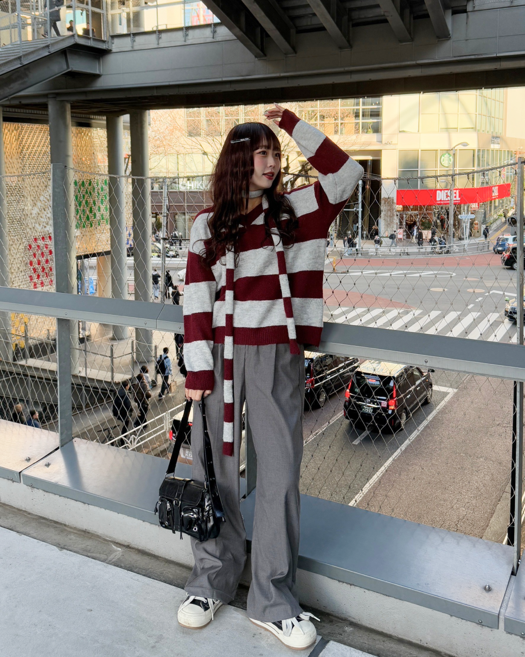 バックルショルダーバッグ HZ0054