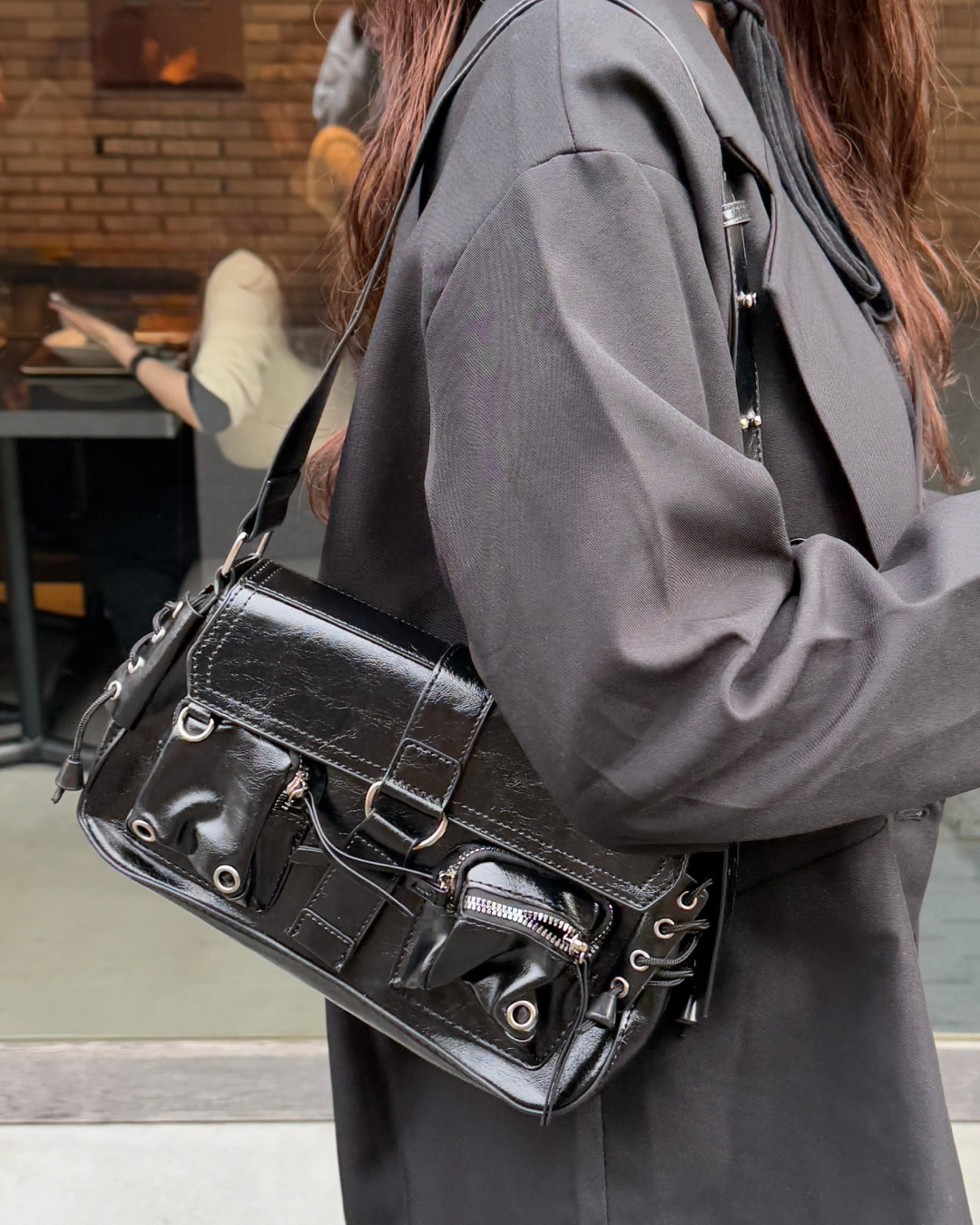 バックルショルダーバッグ HZ0054