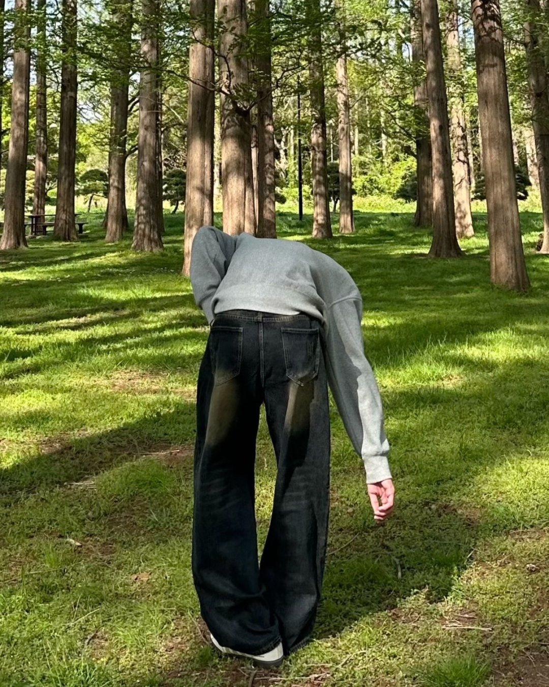 Washed retro denim pants HA0019