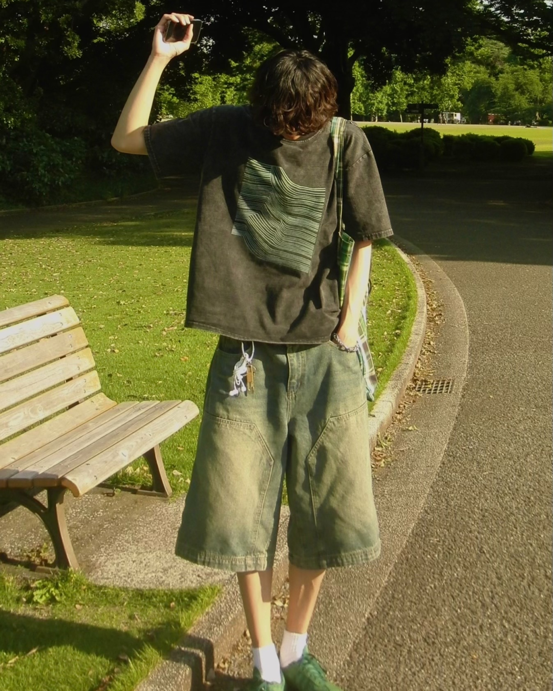 グラフィックウォッシュTシャツ HA0030