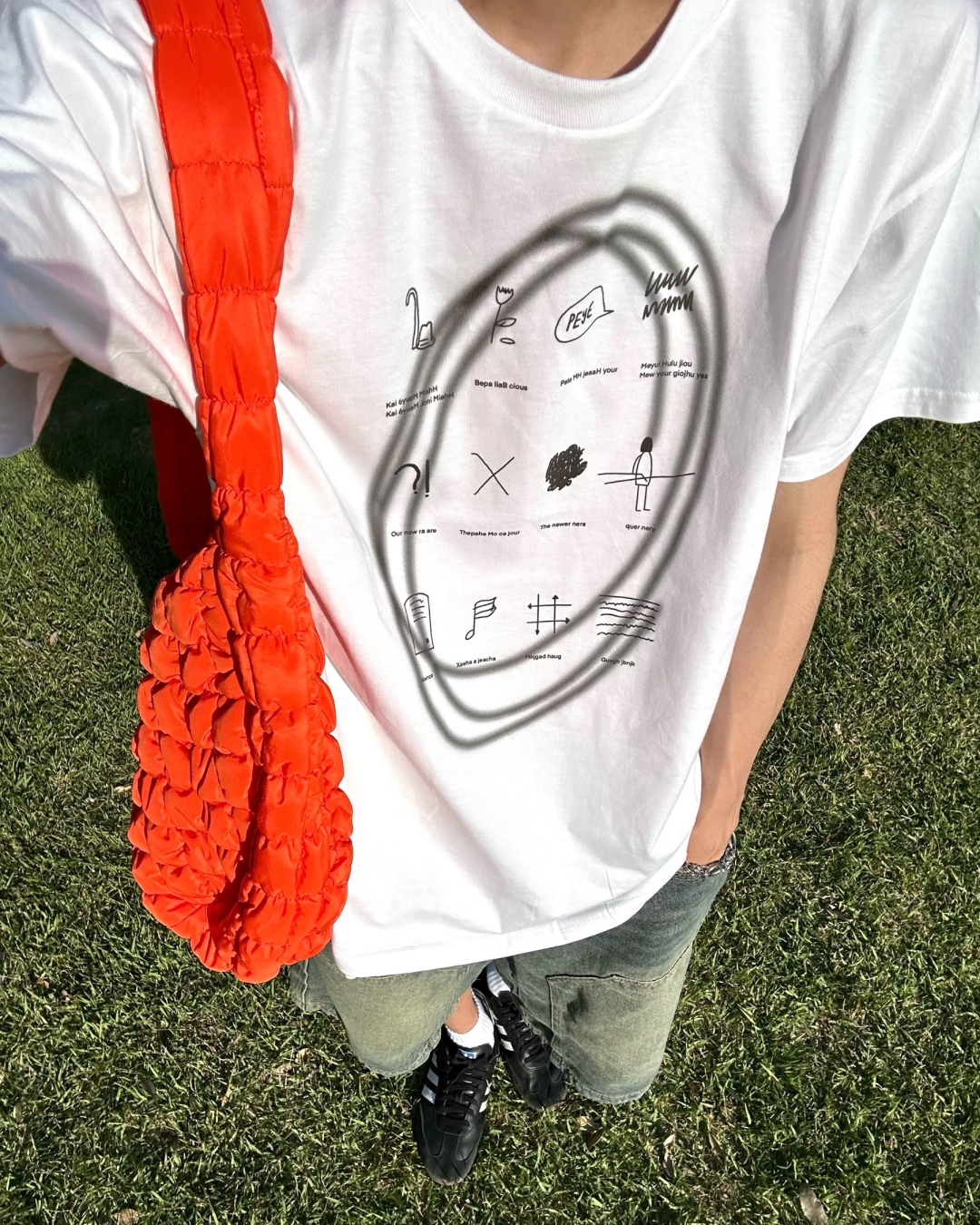 【即納】デザインコットンTシャツ HA0032