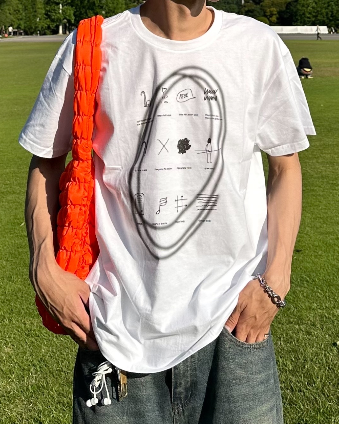 【即納】デザインコットンTシャツ HA0032