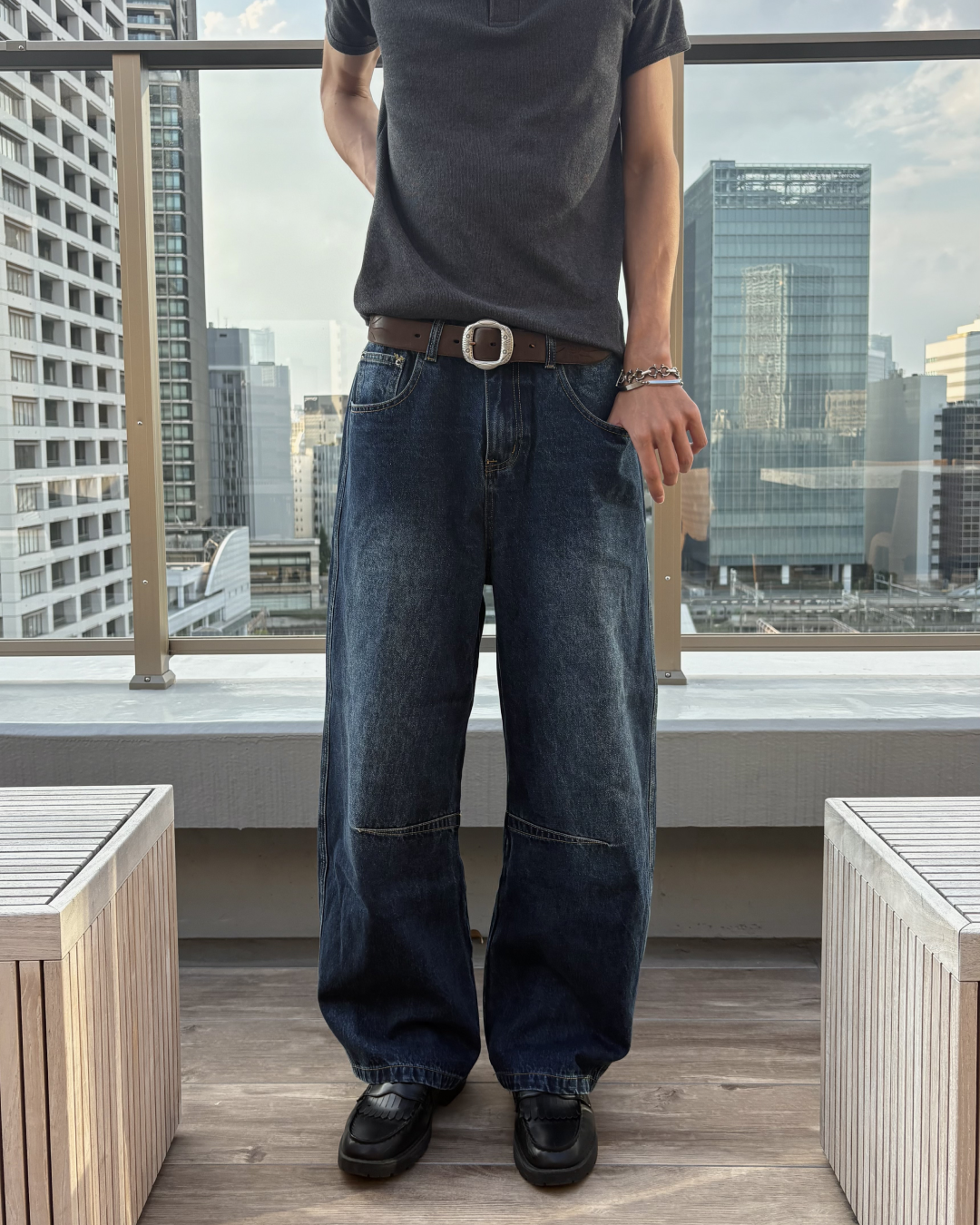 【即納】バルーンデニムパンツ HA0101