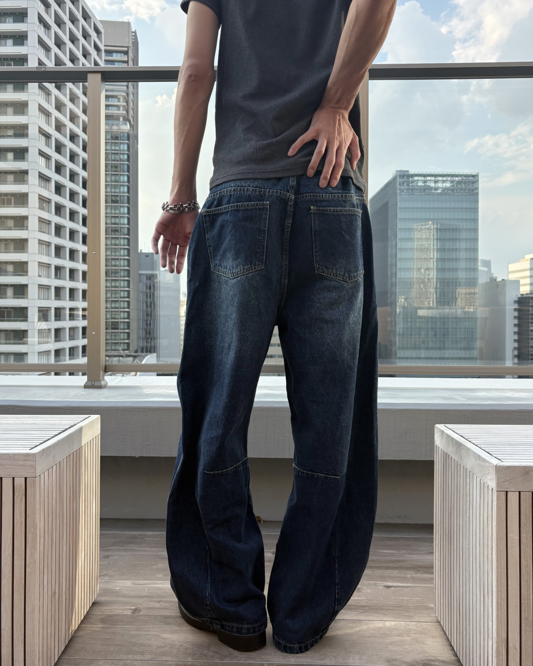 【即納】バルーンデニムパンツ HA0101