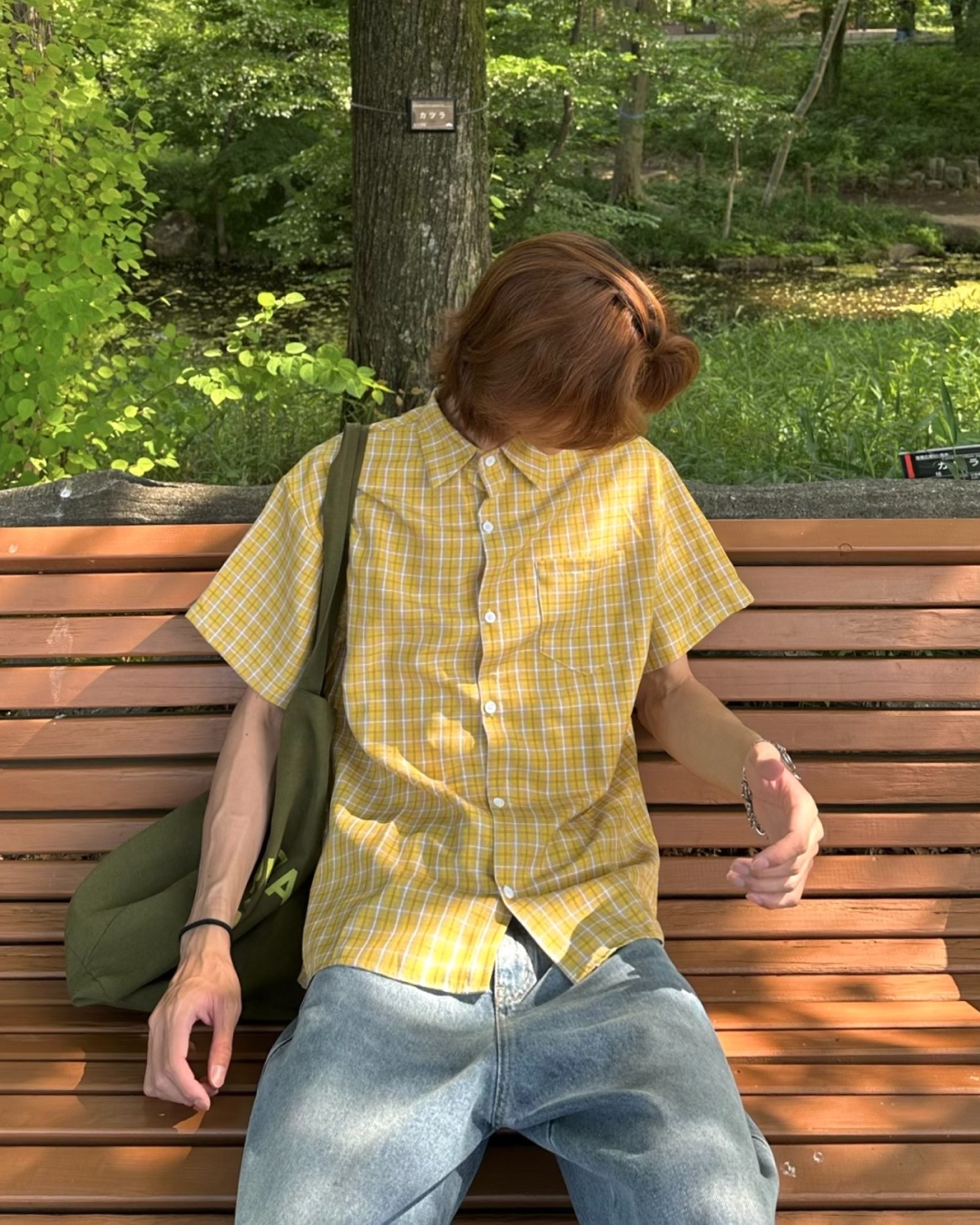 【即納】デザインチェックシャツ HA1059