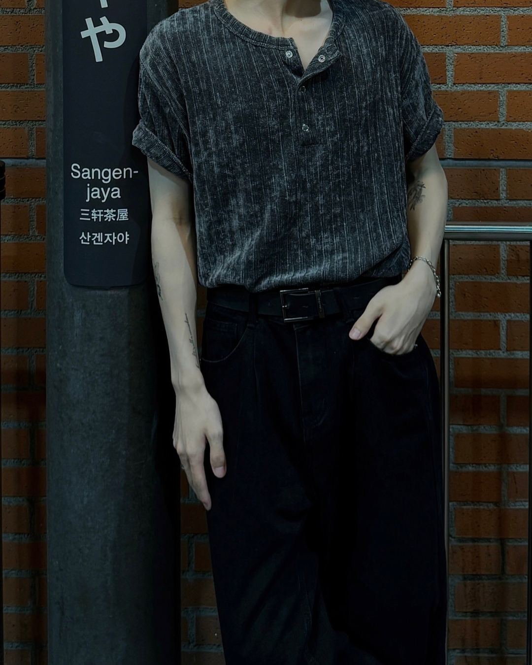 ヘンリーカラー半袖Tシャツ HR0005