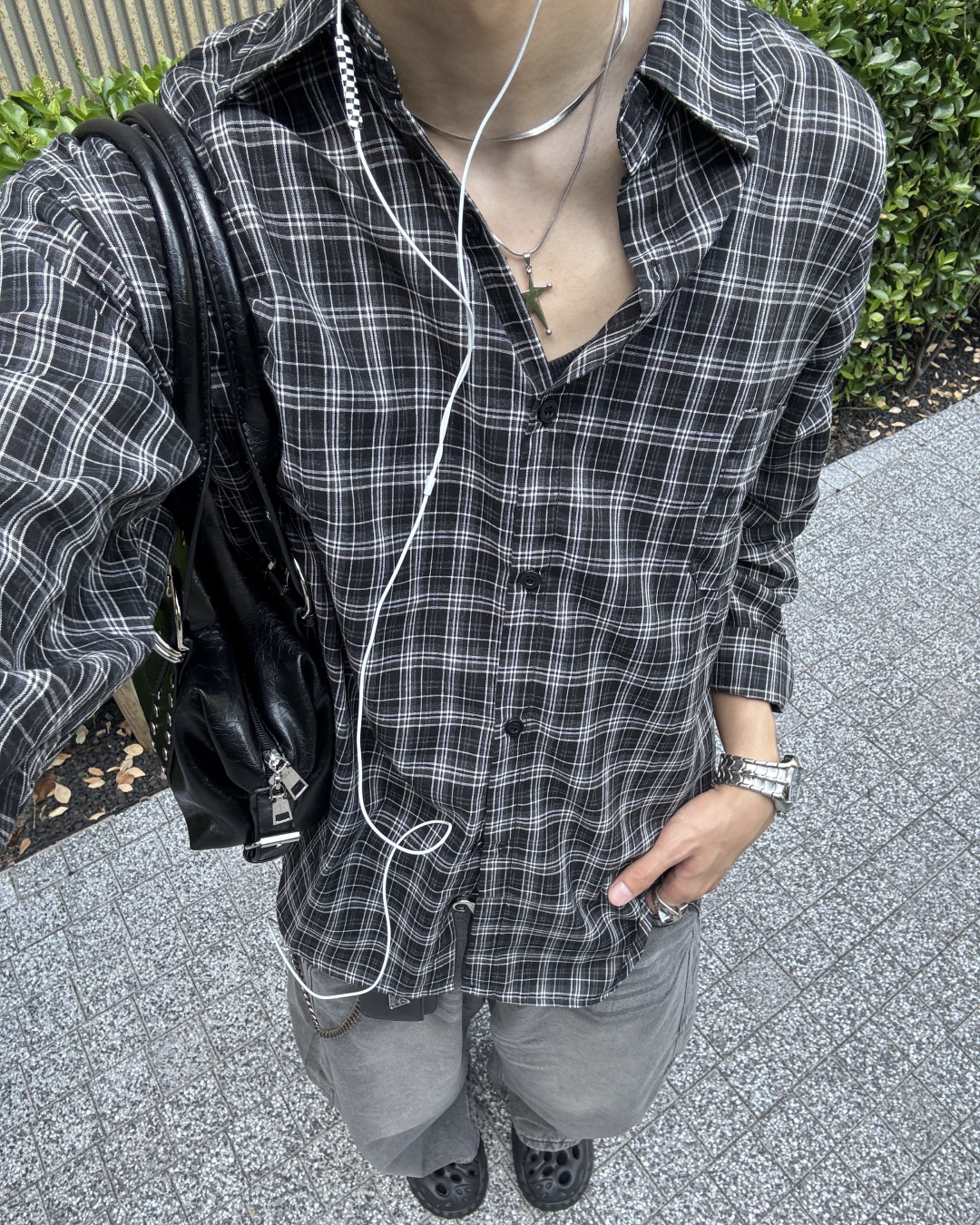 長袖チャックシャツ HS0120