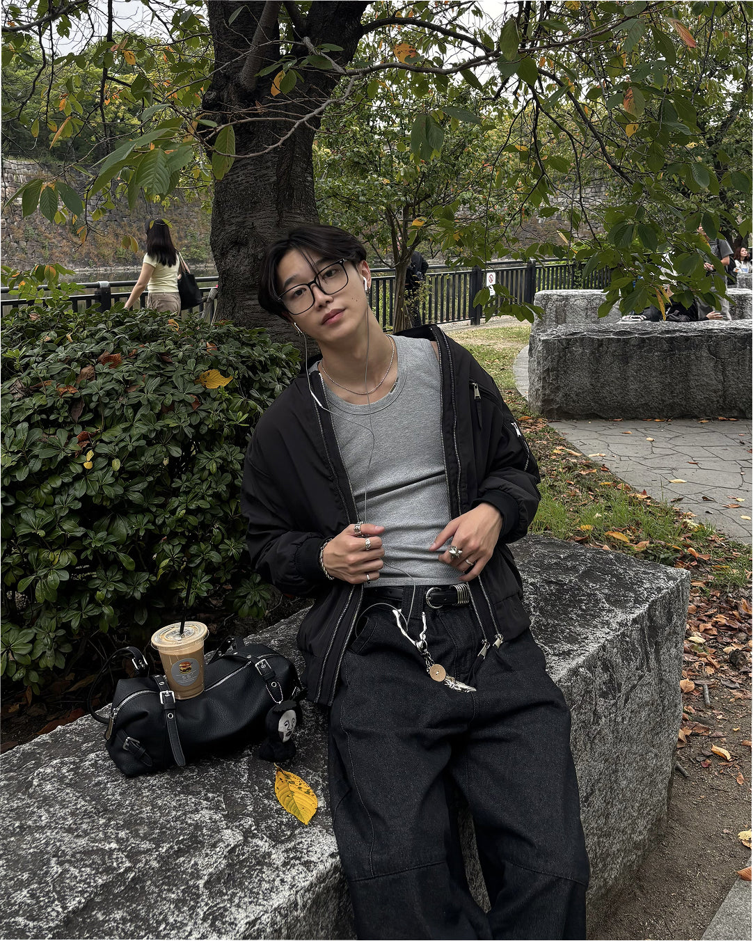 バレルレッグカーブワイドパンツ HS0344