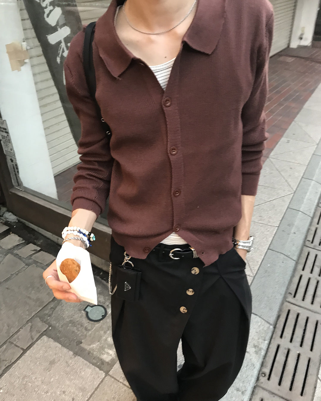 リブニットカーディガン HS0403