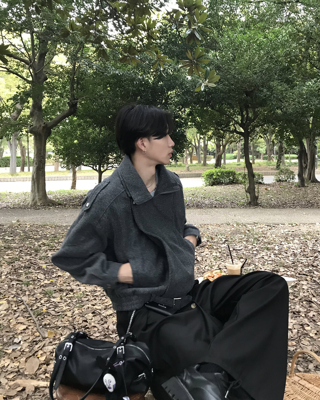 ウールライクショートブルゾン HS0440