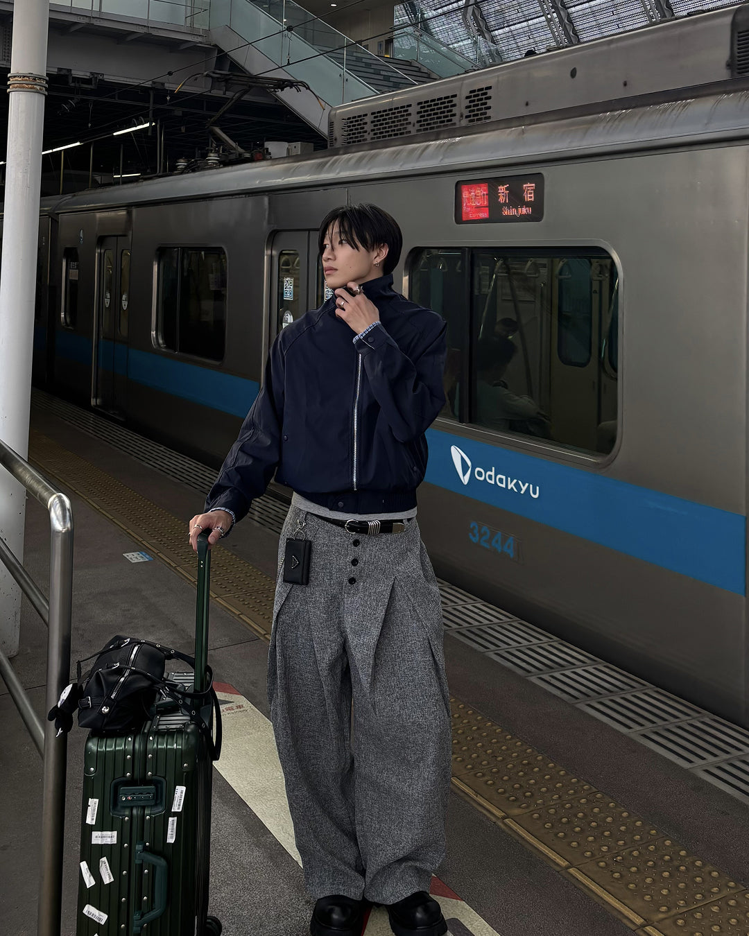 2タックツイードワイドパンツ HS0444