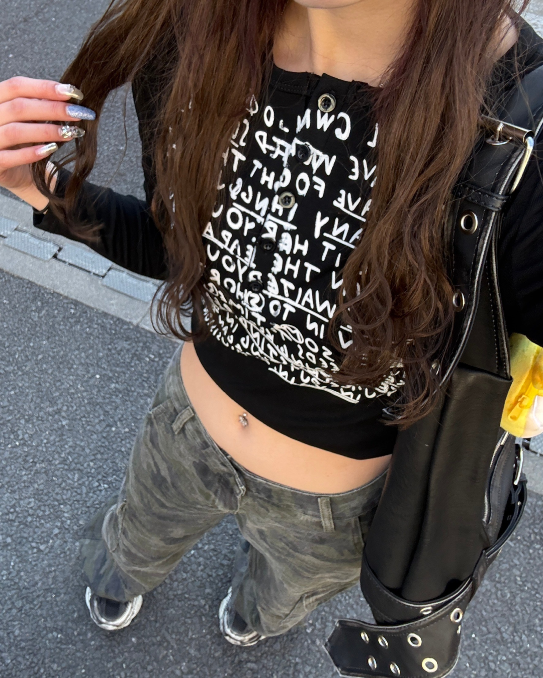 センテンスプリントTシャツ HZ0076
